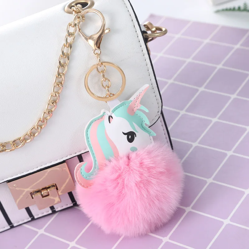 

Fashion Key Chain Owl Fox Rhinestone Jewelry Unicorn Keychain for Women Girls Bag Cellphone Car Decoration