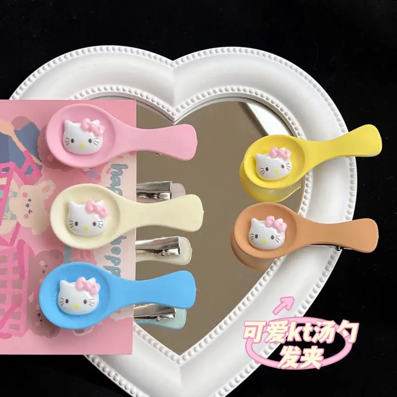 

Милые аксессуары для волос TAKARA TOMY в форме ложки с героями мультфильмов, Hello Kitty, аксессуары для волос с героями мультфильмов