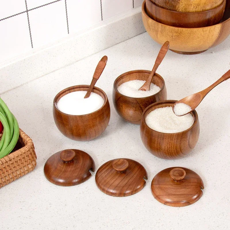 Lawei Salzkeller Aus Holz Mit Klappdeckel – Vintage Gewürzbox 425 Ml Für Küche Oder Theke