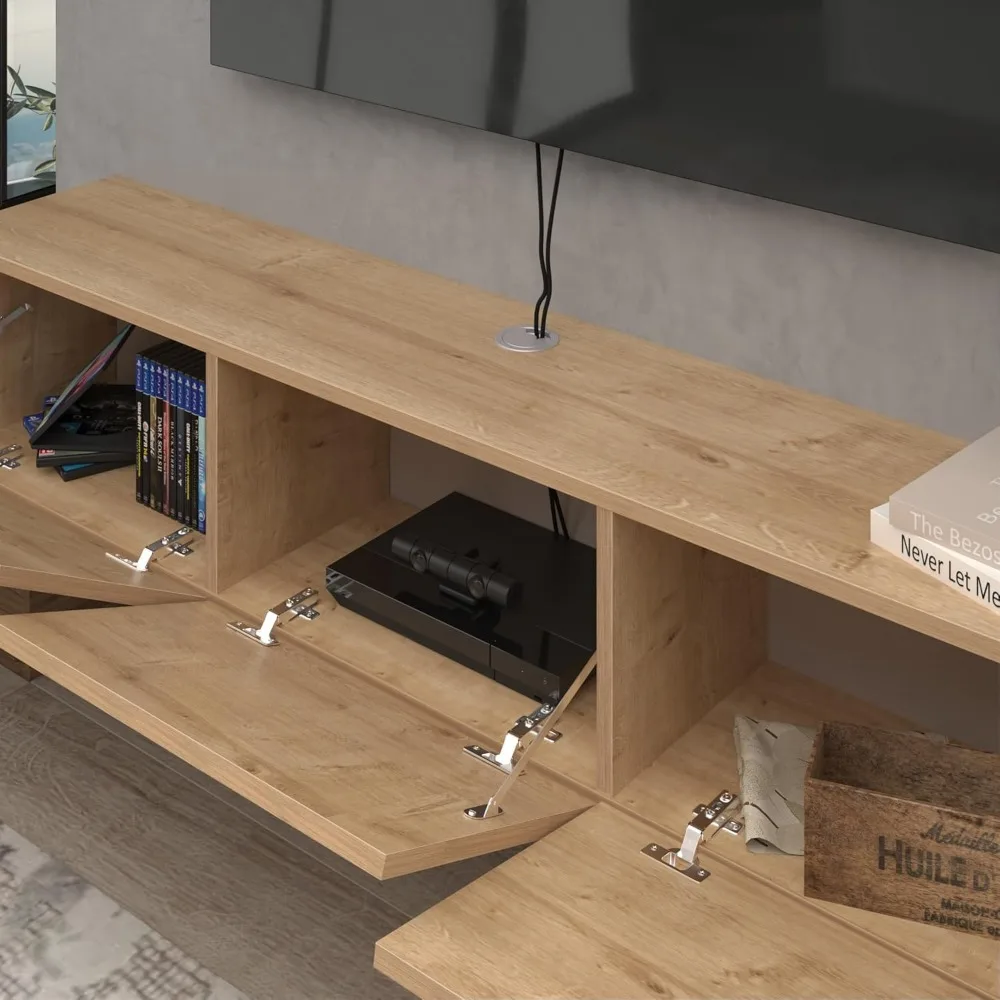 Floating TV Stand, TV Stand up to 75 inch TV, Floating TV Stand Wall Mounted, Floating Entertainment Center 4