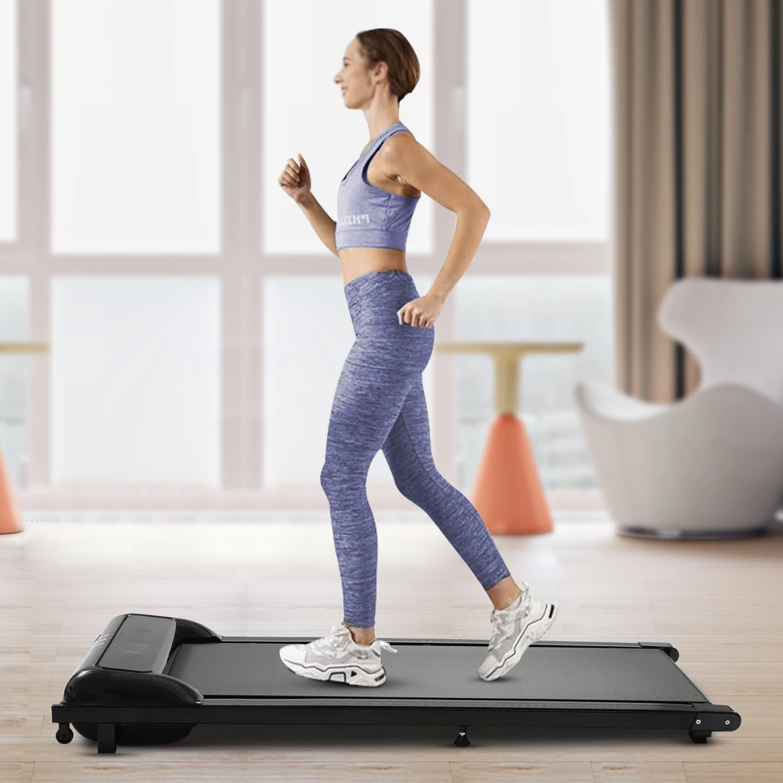 Under Desk Treadmill Portable Walking Pad for Office Home Fitness Small Space Remote Control