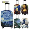 Van Gogh Art Oil Painting / Janpan Wave / Mona Lisa Luggage Protective Cover Elastic Suitcase Cover Anti-dust Trolley Case Cover 1