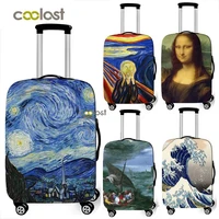 Van Gogh Art Oil Painting / Janpan Wave / Mona Lisa Luggage Protective Cover Elastic Suitcase Cover Anti-dust Trolley Case Cover 1