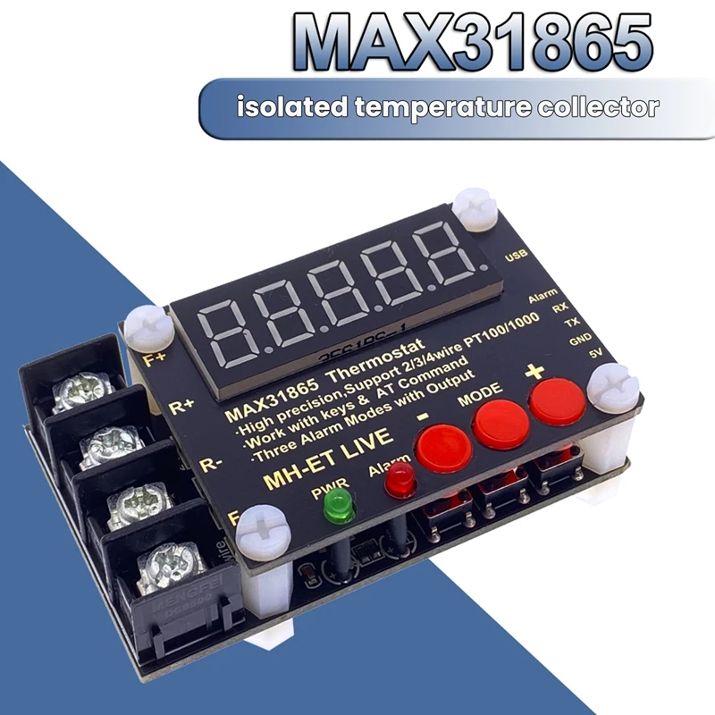 MAX31865 Thermostat High Precision Isolated Temperature Collector Module PT100 Port Output Computer Software