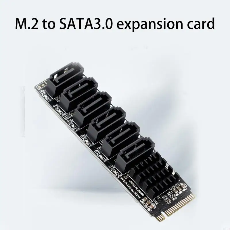 85DD for M.2 to Sata3.0 Adapter Card Converter Card with 6 Sata3.0 Ports ASM1166 Chip