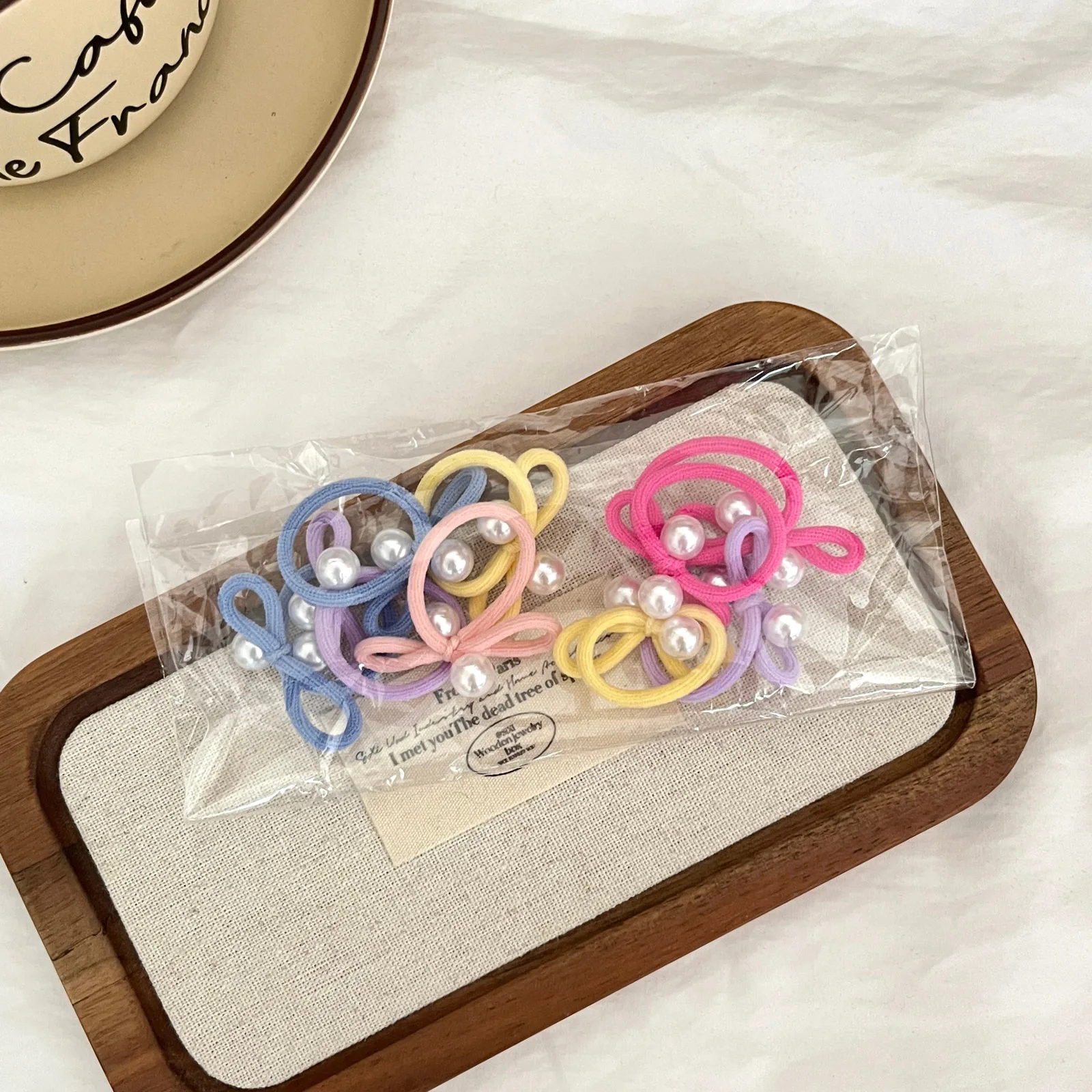 New Children's Hair Rope Cute Pearl Little Girl Hair Band Headrope High Elastic Hair Tie Girls Rubber Band
