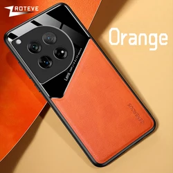 Premium PU Leather Car Magnetic Hard PC Phone Case by Zroteve for OnePlus 13 (Orange)