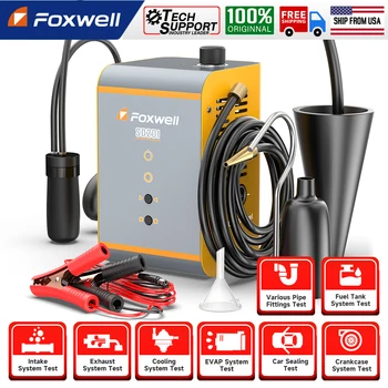 FOXWELL SD201 12V voiture fumée fuite EVAP fumée testeur Machine vide tuyau de carburant détecteur de fuite d’huile outils de Diagnostic automatique