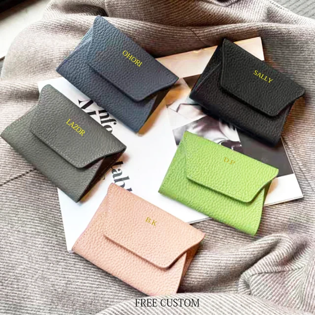Wallet For Women Small Fancy Genuine Leather Luxury Envelope Card Holder  Short Purse Designer Wallet Multipurpose Zip Coin Bag - AliExpress