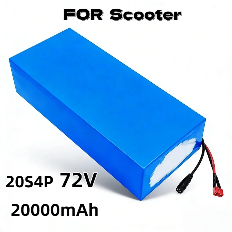 Batterie lithium-ion 72V 20Ah 20S4P 3000W avec BMS et chargeur 84V 3A haute puissance pour trottinette et conduites haute performance 1 Batterie lithium-ion 72V 20Ah 20S4P 3000W avec BMS et chargeur 84V 3A haute puissance pour trottinette et conduites haute performance 1