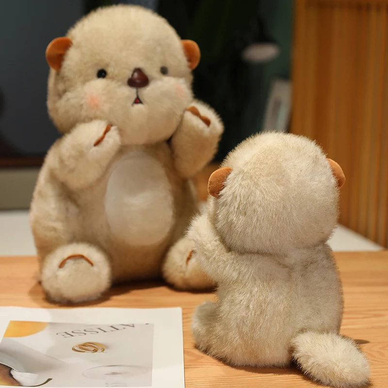 작은 바다 수달 박제 바다 동물, 귀여운 통통한 수달, 큰 머리, 뚱뚱한 배, 수족관 여행 기념품, 어린이 생일 선물
