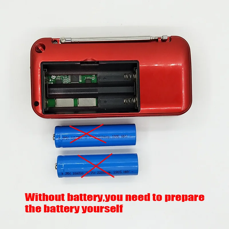 רמקול נייד C 803 Bluetooth מקלט רדיו FM USB TF נגן MP3 עם פנס LED תומך ב-2 סוללות נטענות 18650