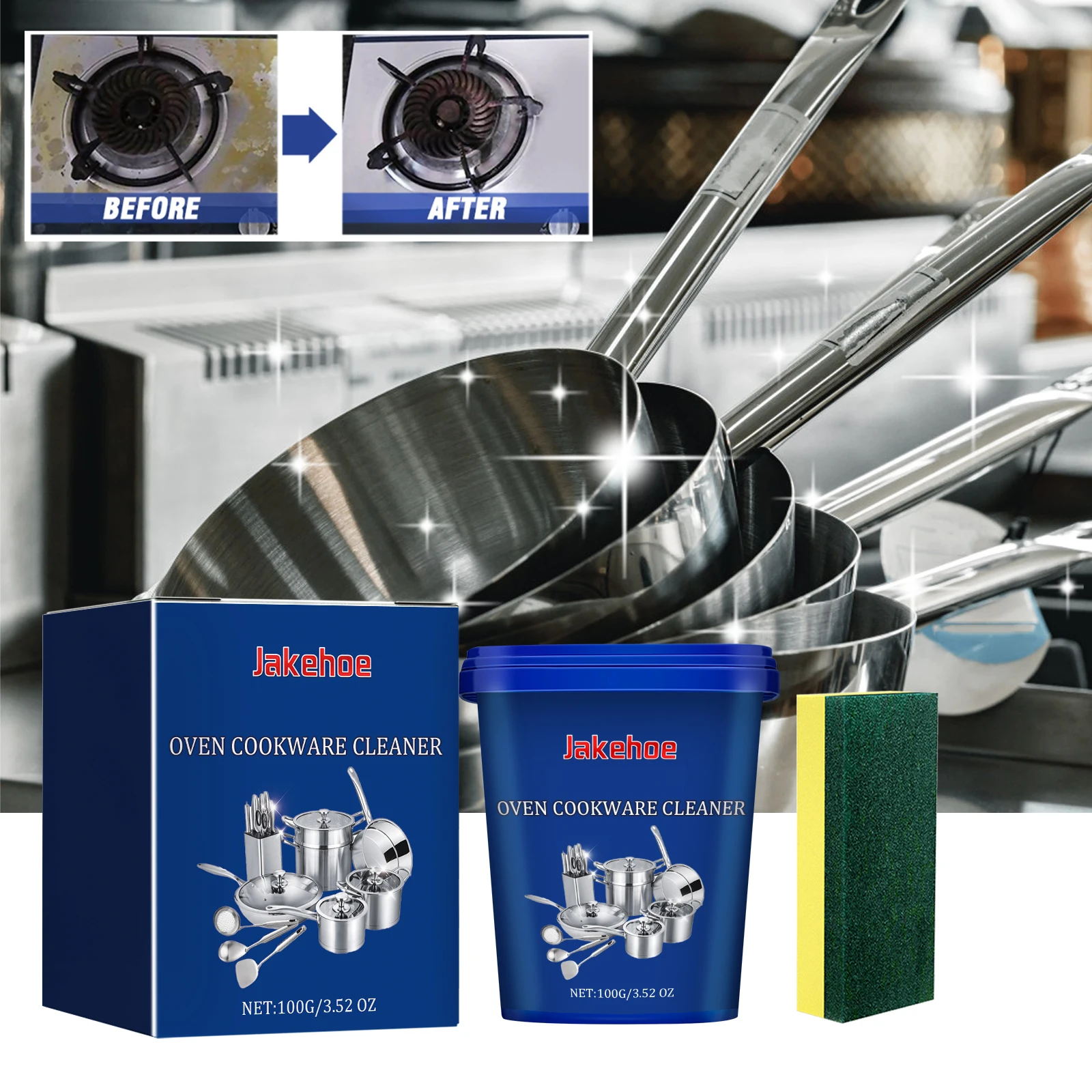 Stainless Steel Cleaner Black Scale Removal Paste for Oven Cookware