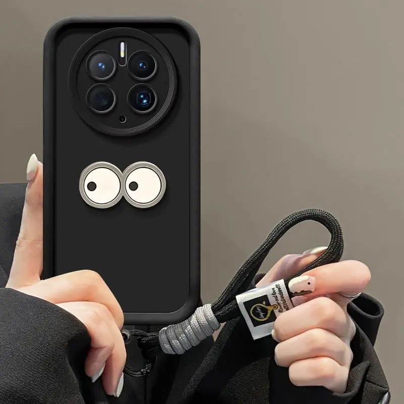 Honor Magic8Pro Silicone Phone Case with 3D Eyes Design and Hand Strap