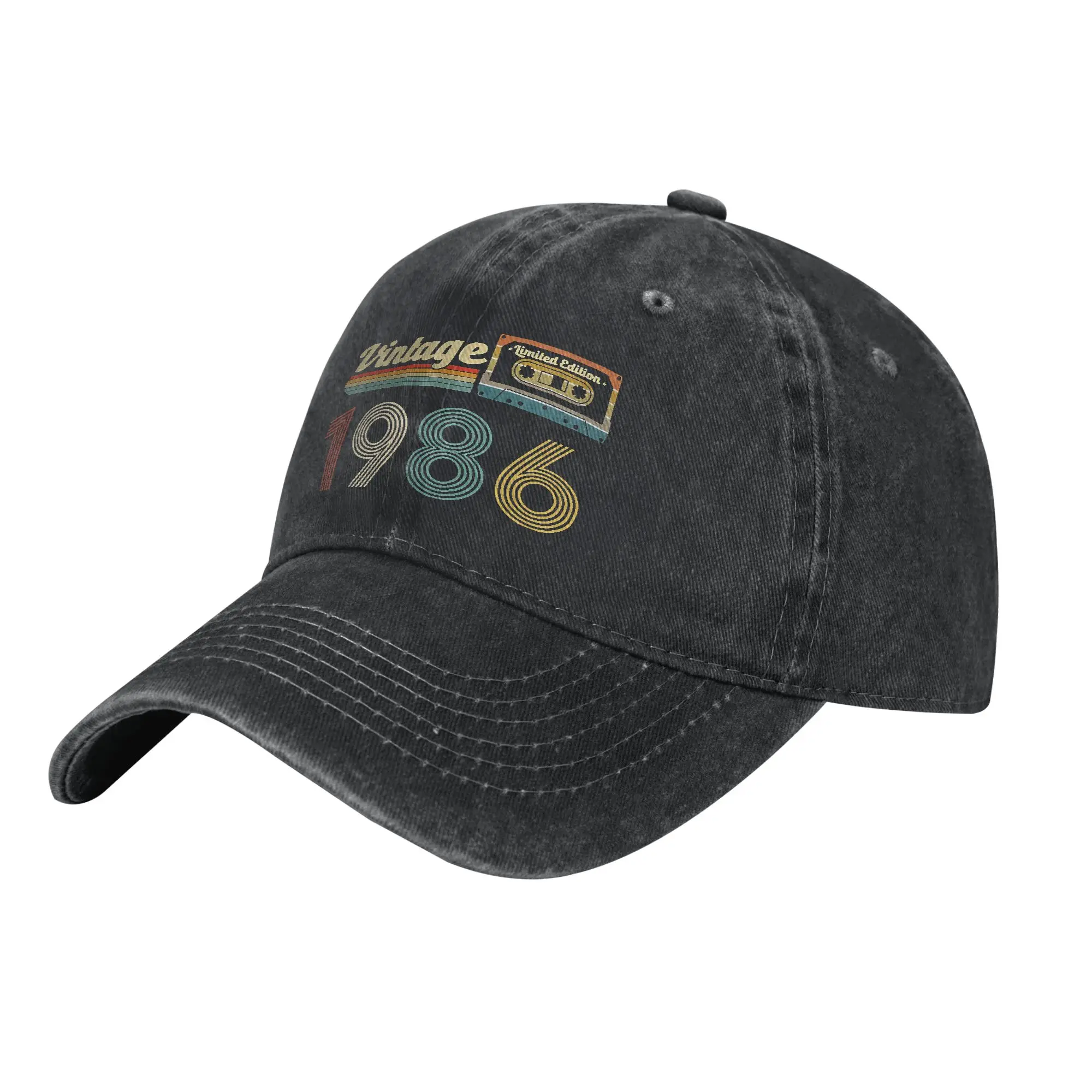 Vintage 1986 36. Geburtstag, 40 Jahre alt, Geschenk, Kassettenband, Baseballkappe, Jagd, Trucker-Mütze, Männer und Frauen, cooles Design, Snapback-Kappe – Detail 7