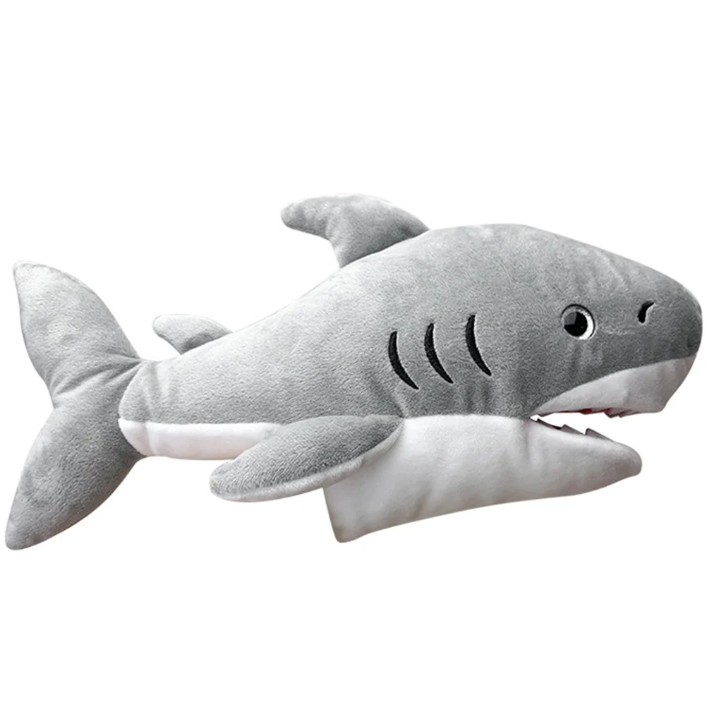 

Shark Puppet Bedtime Stories Solid Wood Story Tell Plush Hand Puppets for Adults