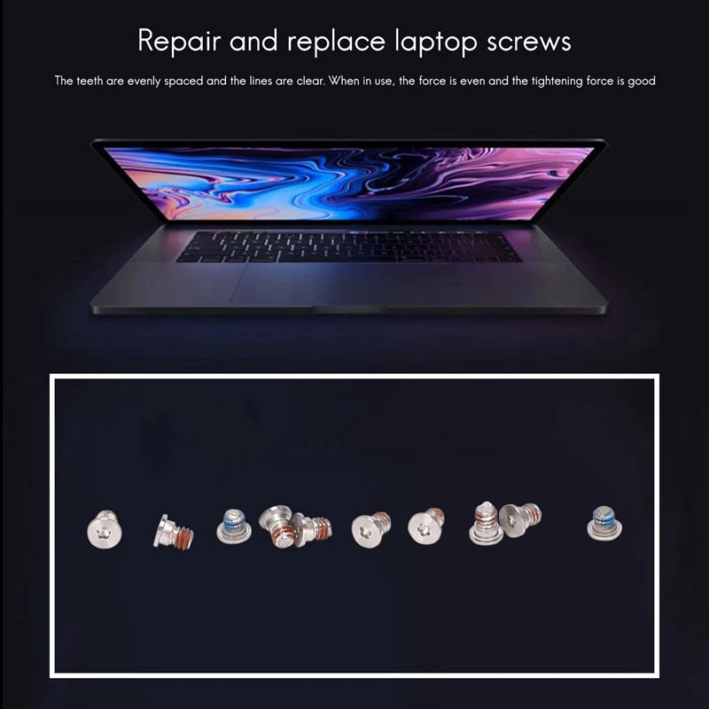 Macbook Pro Retina A1425 A1502 A1398 나사 세트 2012-2015 년을위한 최신 10 Pcs 하단 케이스 나사