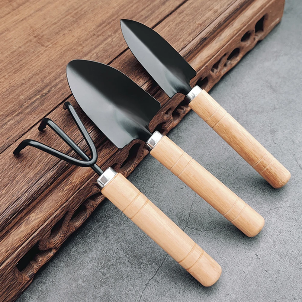 3Pcs Shovels Rake Planting Shovel Digging Soil Gardening Hand Tools