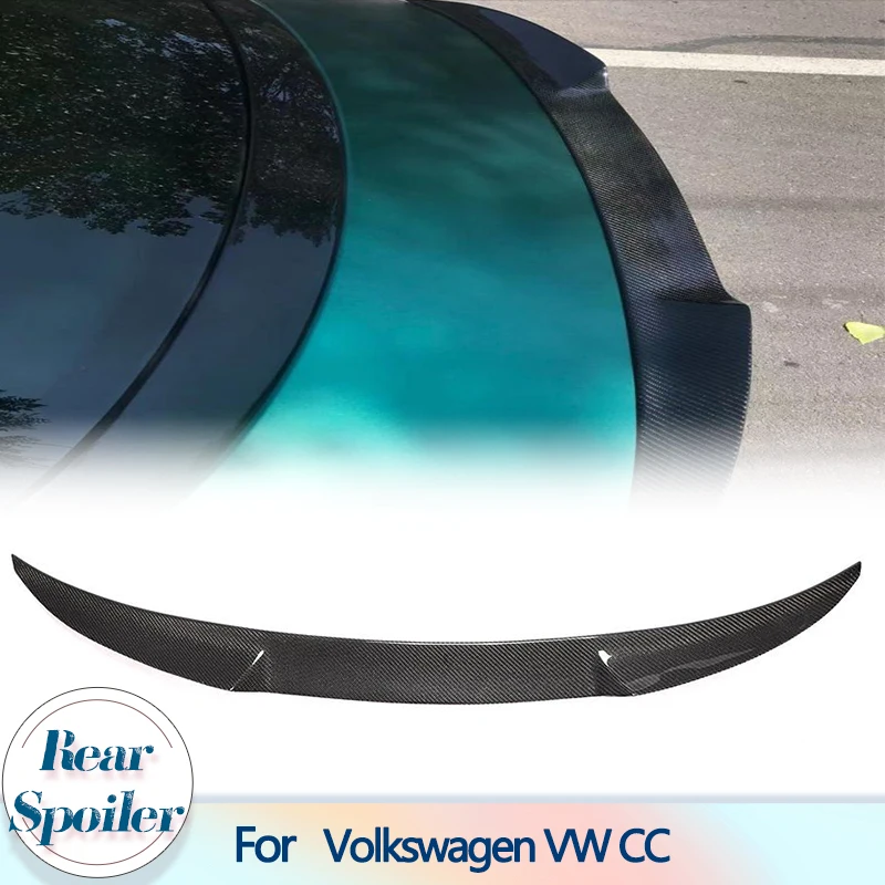

Car Rear Trunk Spoiler Wing For Volkswagen VW CC Sedan 4-Door 2013-2018 Carbon Fiber Racing Rear Trunk Boot Lip Wing Spoiler