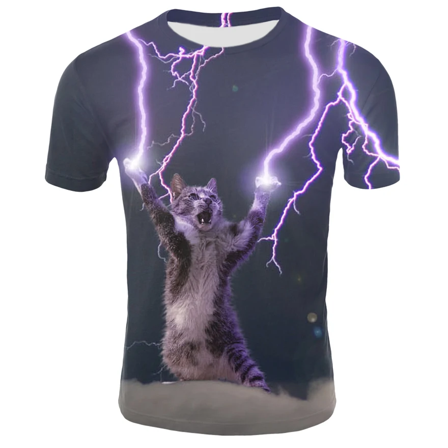 Funny Cat 3D Print Short Sleeve T Shirt