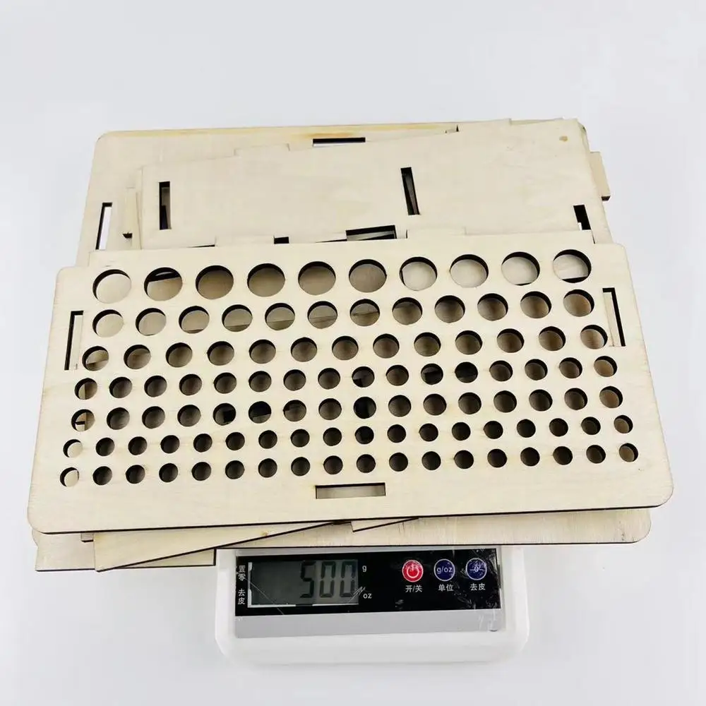 Description Picture 6 of itemHandwork Tools Holder Box 103 Holes Organizer Wooden Rack For Leather Craft Punches Stand Carving Tools Drill Bits Storage