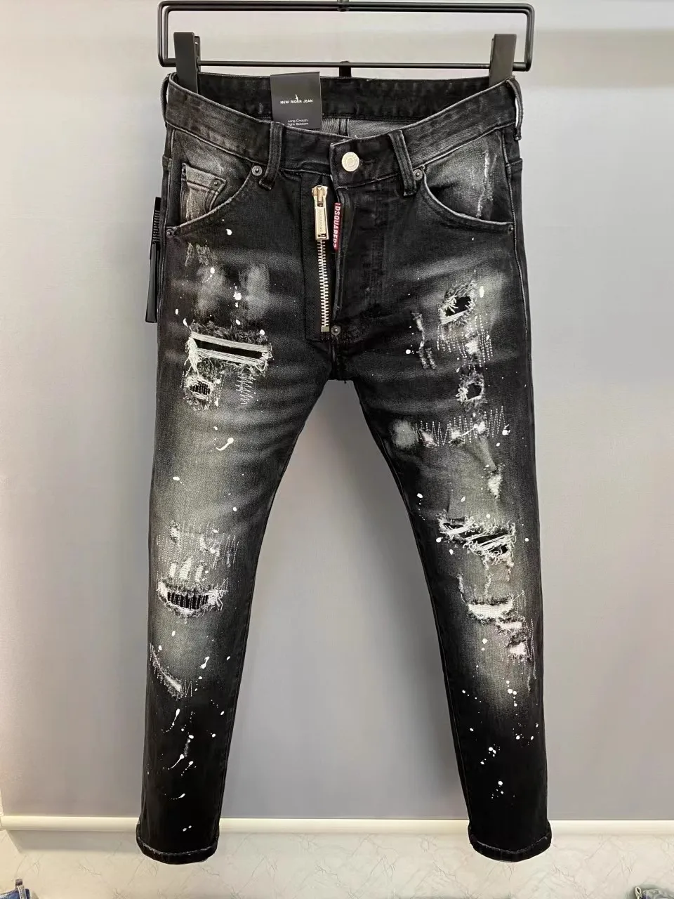 Light Luxury Washed Jeans fabric detail