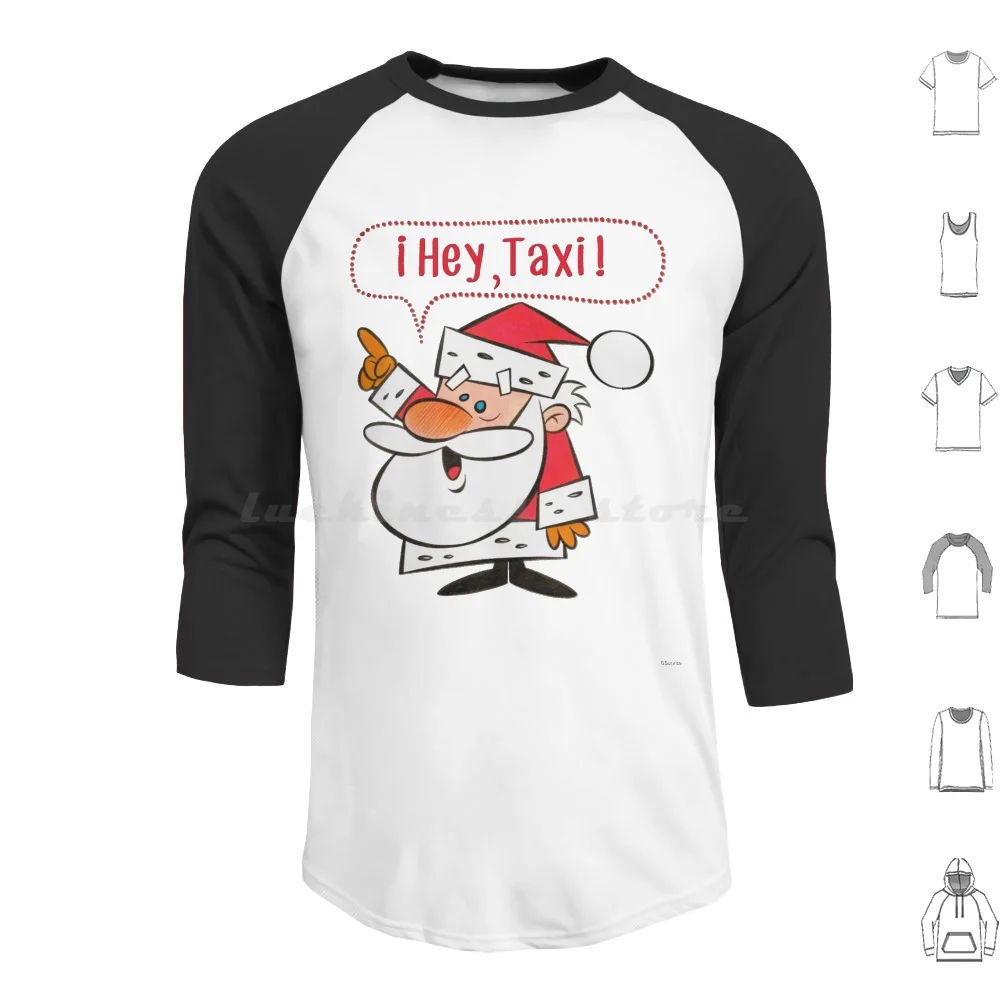 Santa Funny Cartoon Hoodie cotton Long Sleeve Santa Claus San Nicolas Christmas North Pole Reindeer Sleigh Snow Belen