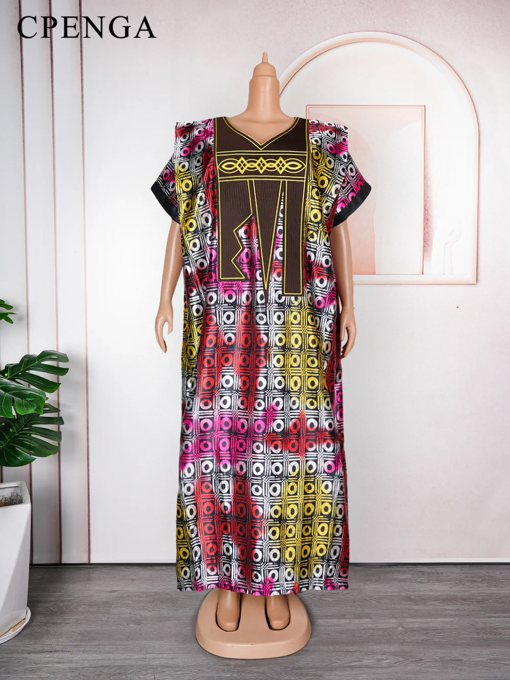 2023 Print African Maxi Dress for Women Elegant Lady Wedding Evening Party Gown Plus Size Africa Ankara Dashiki Kaftan Clothes