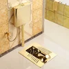 #Golden Toilet Flushing Cistern Ceramic Toilet Anti-Blocking Deodorant Concealed Squat Toilet Squat 3