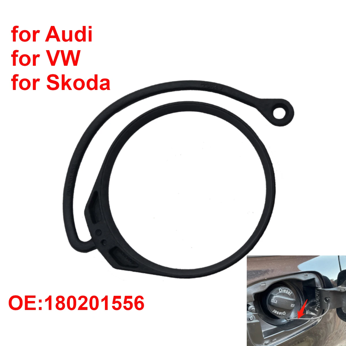 Tankverschluss Halteband Tankdeckel Schwarz Für Audi A4 A6 Q5 A3