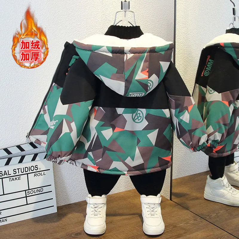 

Boys Coat Jacket Cotton Windbreak Outerwear Overcoat 2023 Casual Spring Autumn Christmas Gift Warm Children's Clothing