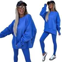 Survêtement décontracté pour femme, sweat à capuche PVD, pantalon de survêtement à jambe large, olympiques de sport, vêtements de fitness en plein air, automne, hiver, ensemble de 2 pièces 5
