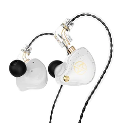 Premium Detachable Wired Earbuds with Microphone - HiFi Stereo Sound for Sports, Music, and Gaming (White(no box))