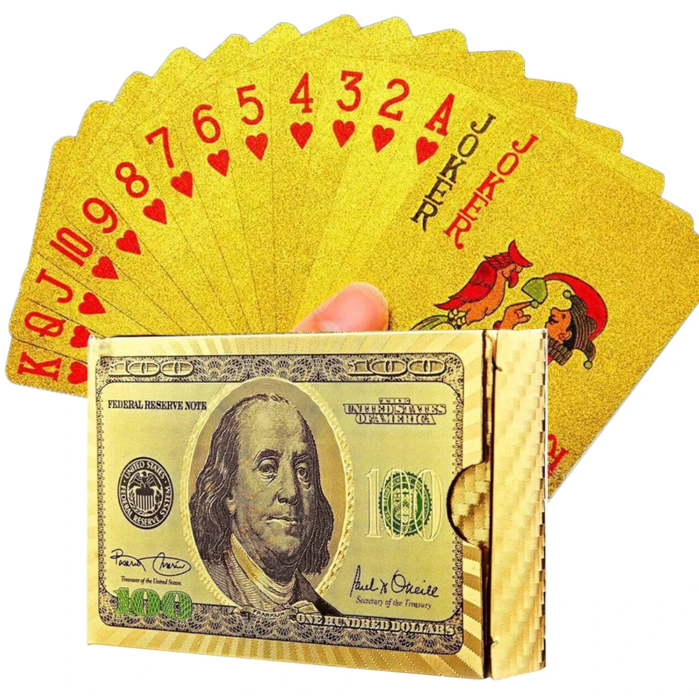 Poker Playing Card Waterproof Black Gold Game Card Group PVC Suit Magic Dmagic Package Board Game Gift Collection - Image 6