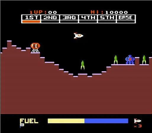 Scramble Konami Cartucho de Jogo para Nes fc Console