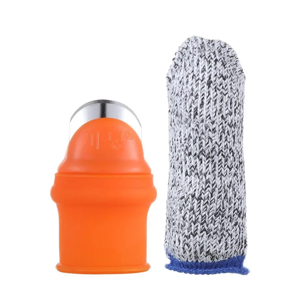 2PCS SiliconeThumb Cutter Finger Guards Garden Plant Picking Tool Cut-resistant Finger Sleeve Bean Picker