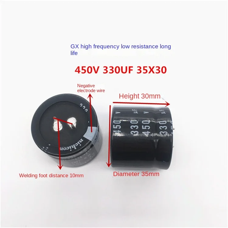 1PCS 450V330UF 35X30 Nikkeon 330UF 450V 35 * 30 GX High Frequency Low Resistance Long Life