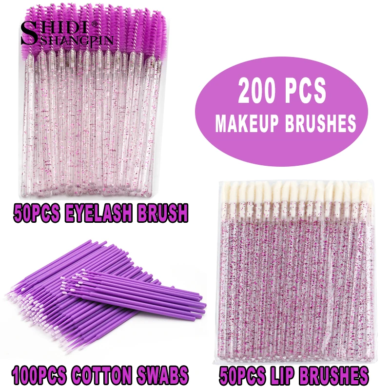 Description Picture 5 of itemLanjinglin 200pcs Disposable Brushes Set Mascara Wands Lip Brushes Microbrush Applicator Swab for Eyelash Extension Makeup Tools