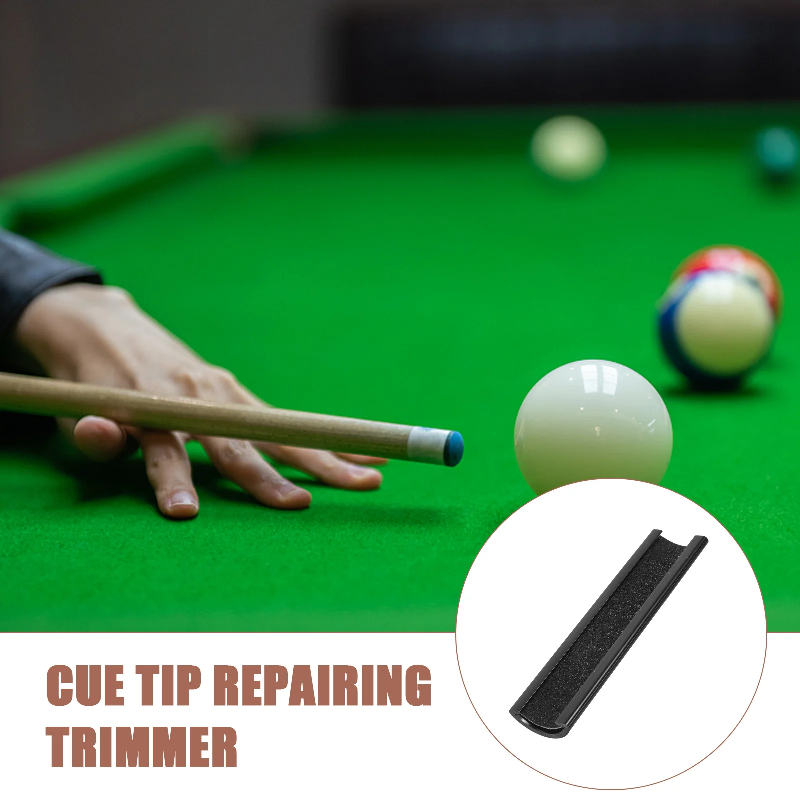 1 Set of Billiard Shaper Plastic Burnisher File Repair Tool Tip Repair Tool with Sandpaper