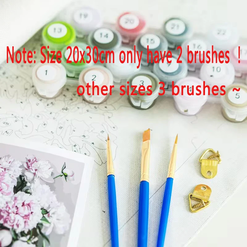 Painting By Numbers Kits GATYZTORY DIY Oil Painting By Numbers Nature Landscape Frame Pictures Acrylic Kits For Home Decoration Gift