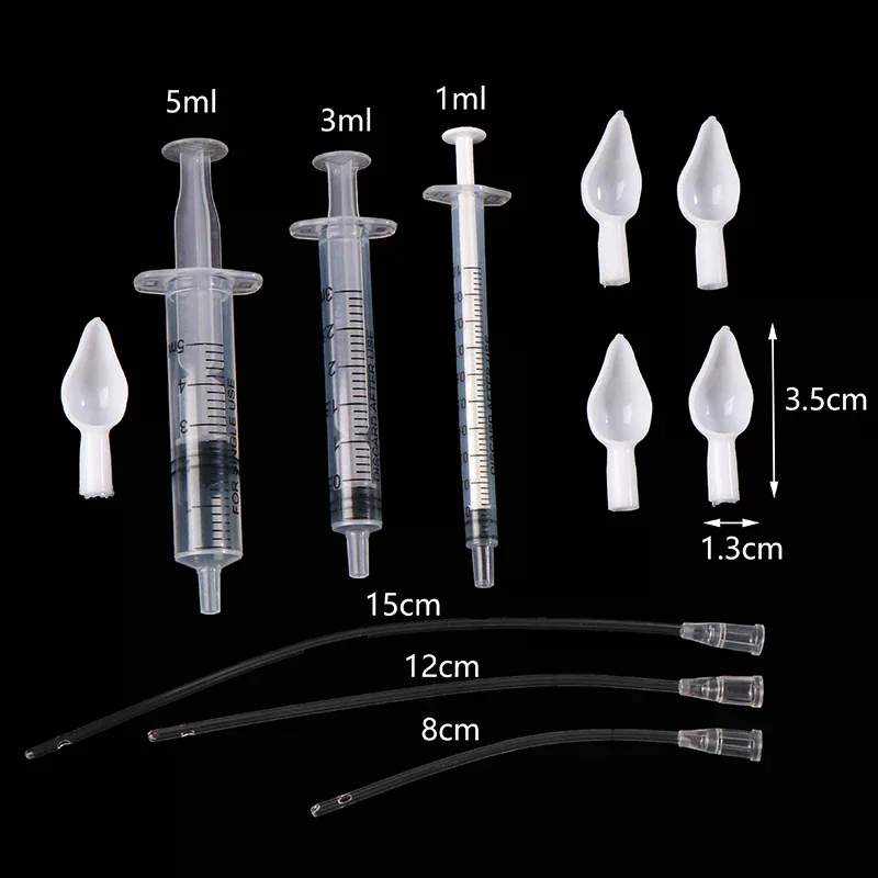 9/10Pcs Parrot Bird Feeding Dropper Hose Small Pet Feeder Needle Tube Liquid Injection Hose Spoon Kits