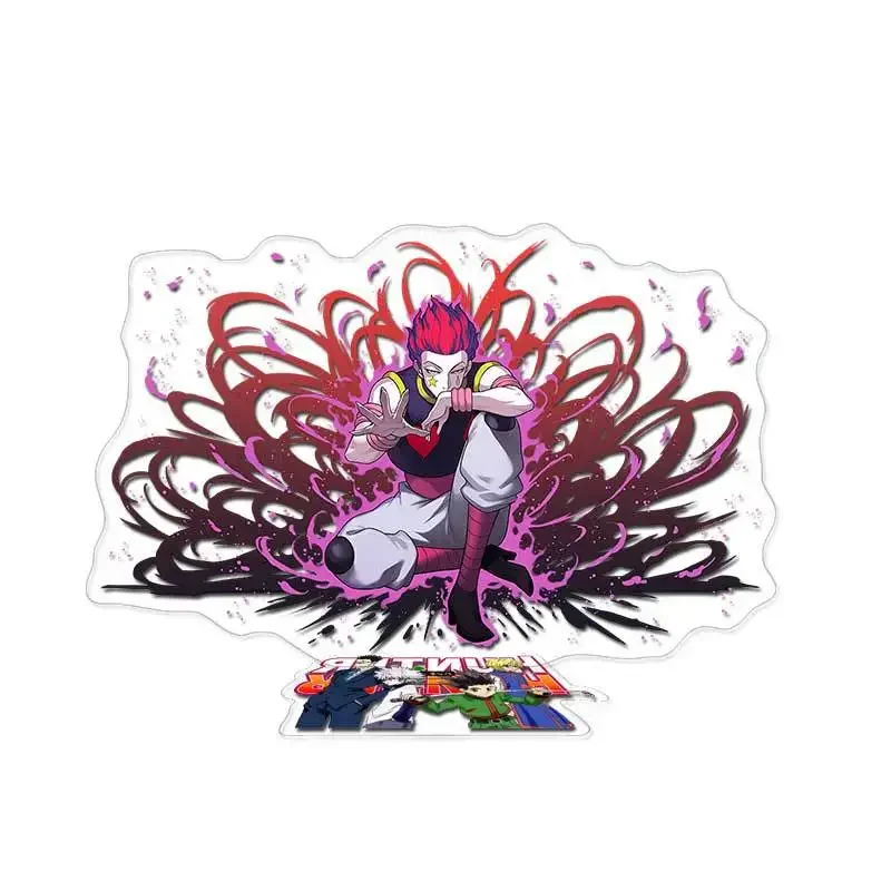Anime Ornament Figures Anime HUNTER&times;HUNTER GON&middot;FREECSS Killua Zoldyck Kurapika Hisoka Meruem Kite Stand Figures Accessories Cosplay Cartoon Badge