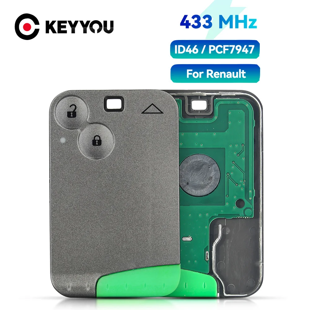 

Пульт дистанционного управления KEYYOU для Renault Laguna Espace 2001-2006, 433 МГц, PCF7947 ID46