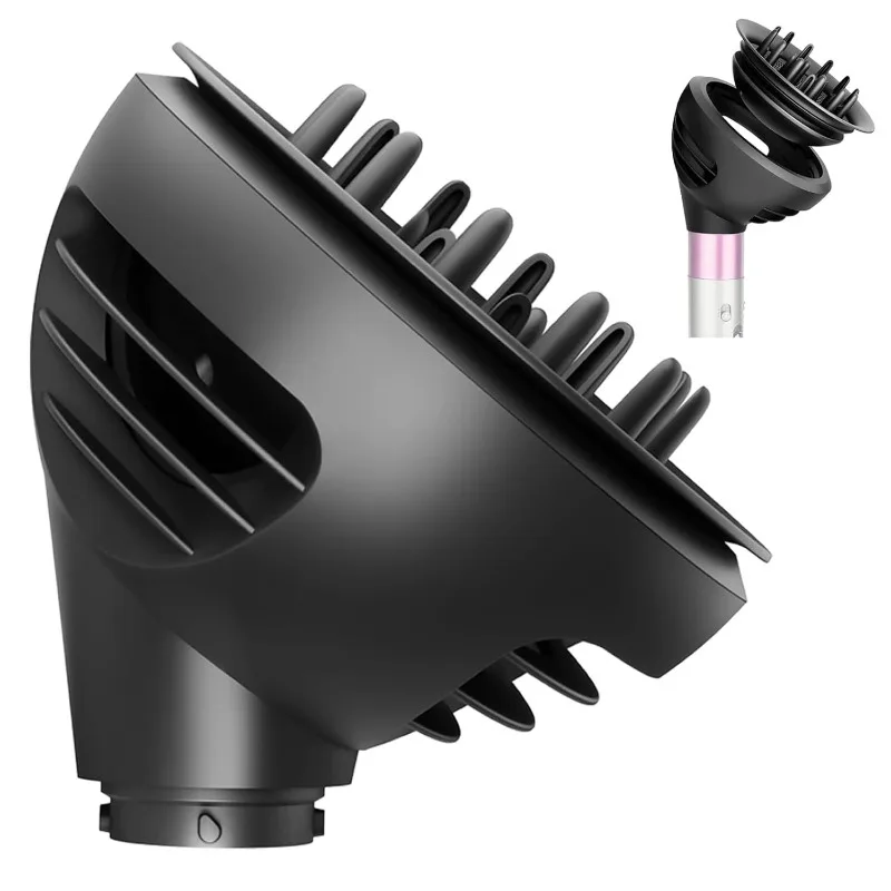 Versatile Wave and Curl Hair Diffuser Attachment with Dual Airflow Modes