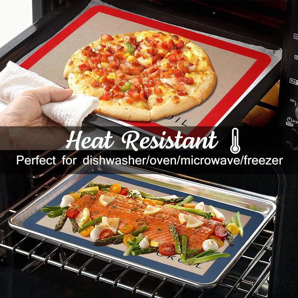 Silicone Baking Mats 3 Pack Quarter Sheet Baking Mats Non Stick Silicone Oven Liners