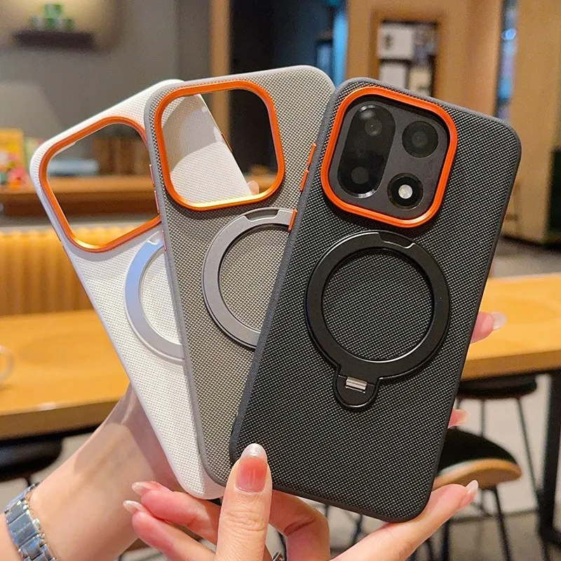 Enhanced Magnetic Ring Holder Armor Case with Hybrid TPU/PC Protection