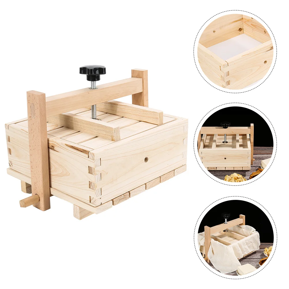 

Tofu Maker Press Presser Kit Wood Home Making Wooden Mold Safe Drainer Dishwasher Super Make Woden Tool Extra Firm