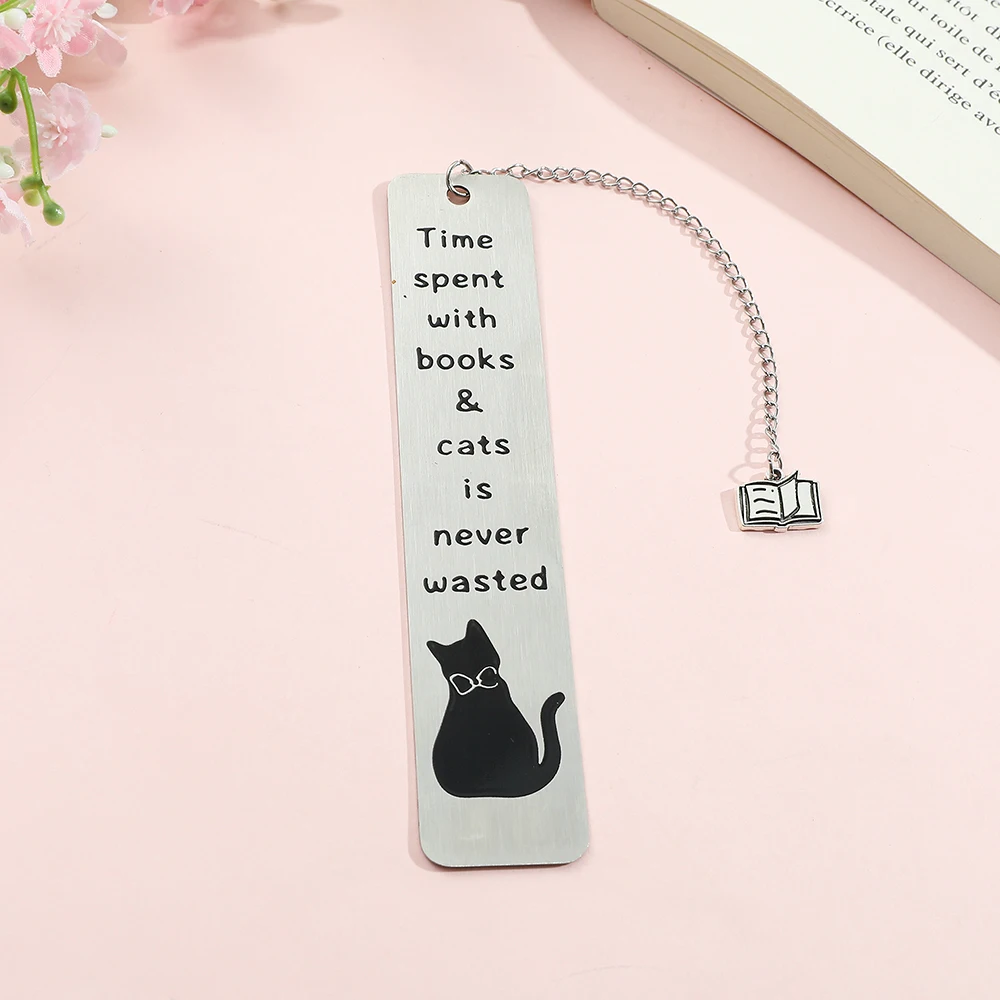 Metal Bookmark 1Pcs Cute Cat For Book Fans Collections School Supplies Gifts Friends Teachers Reading Markers