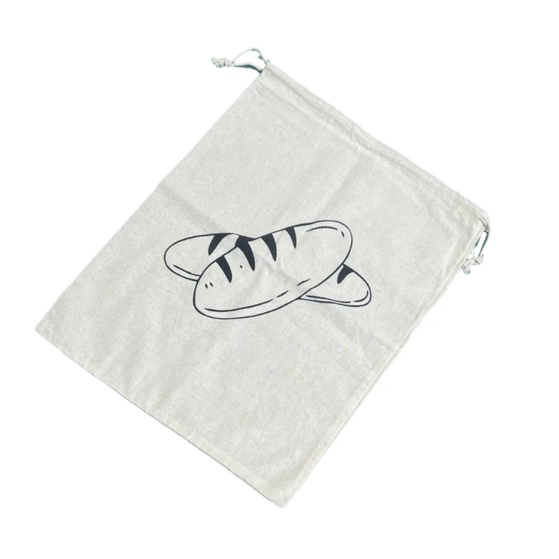 Convenient Linen Drawstring Bread Bag for Easy Storage Durable and Breathable Fabric Suitable for Bread Dropshipping 4