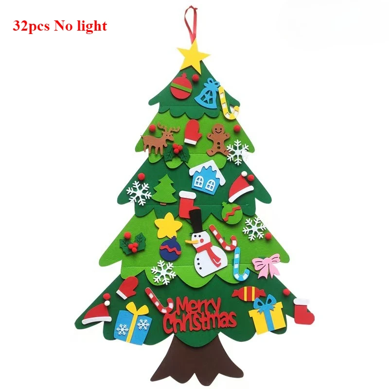 Children's DIY Felt Christmas Tree Set - Festive Home Decorations and Creative Gift Idea